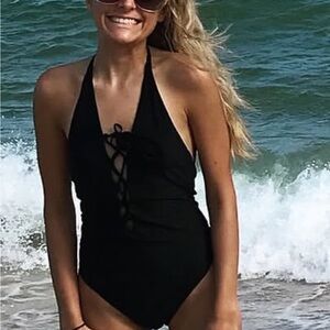 Aerie Black One-Piece Swimsuit